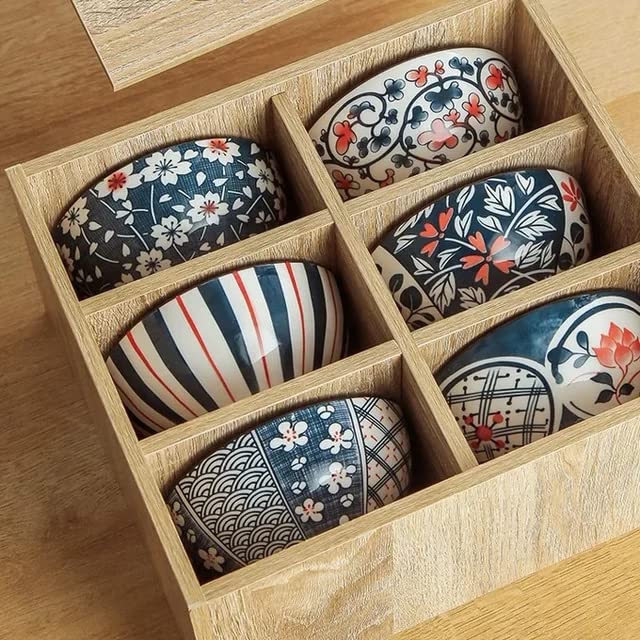 Japanese Rice Bowl Set 6 pcs