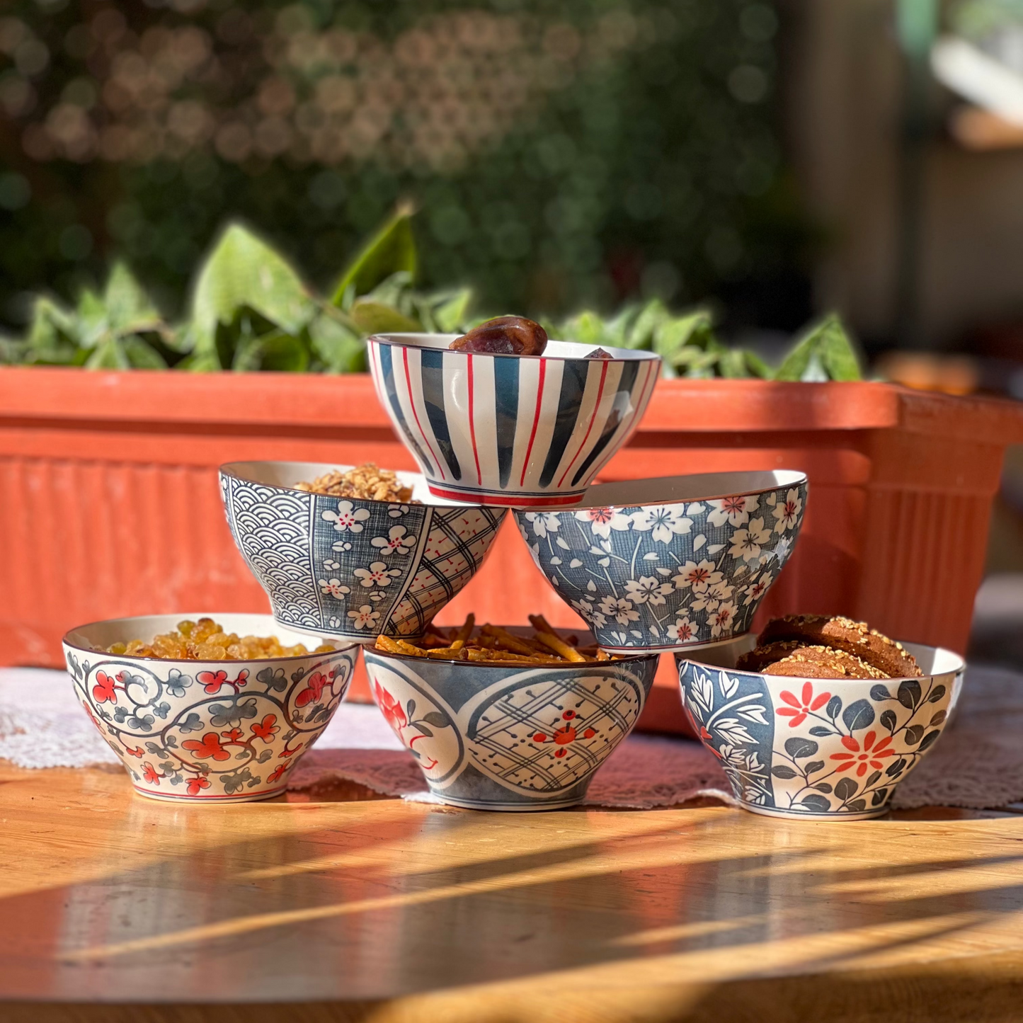Japanese Rice Bowl Set 6 pcs