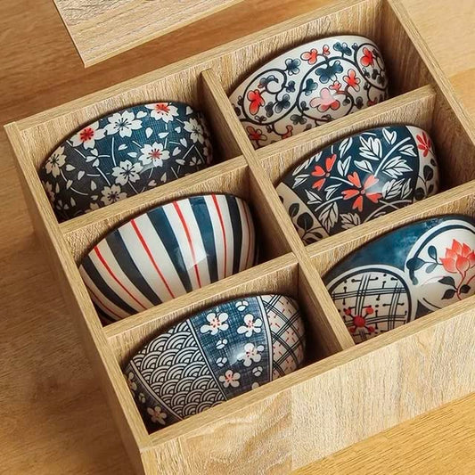Japanese Rice Bowl Set 6 pcs