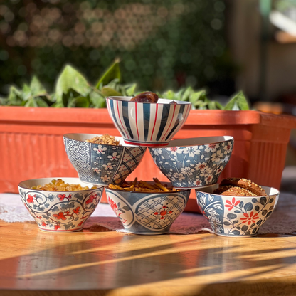 Japanese Rice Bowl Set 6 pcs