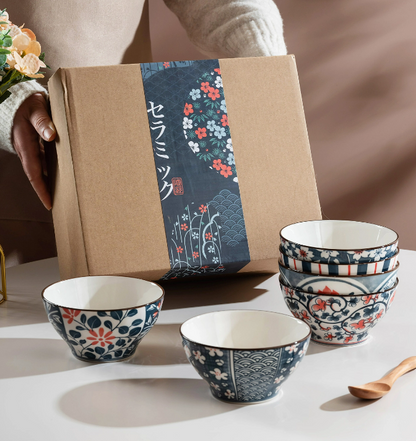 Japanese Rice Bowl Set 6 pcs