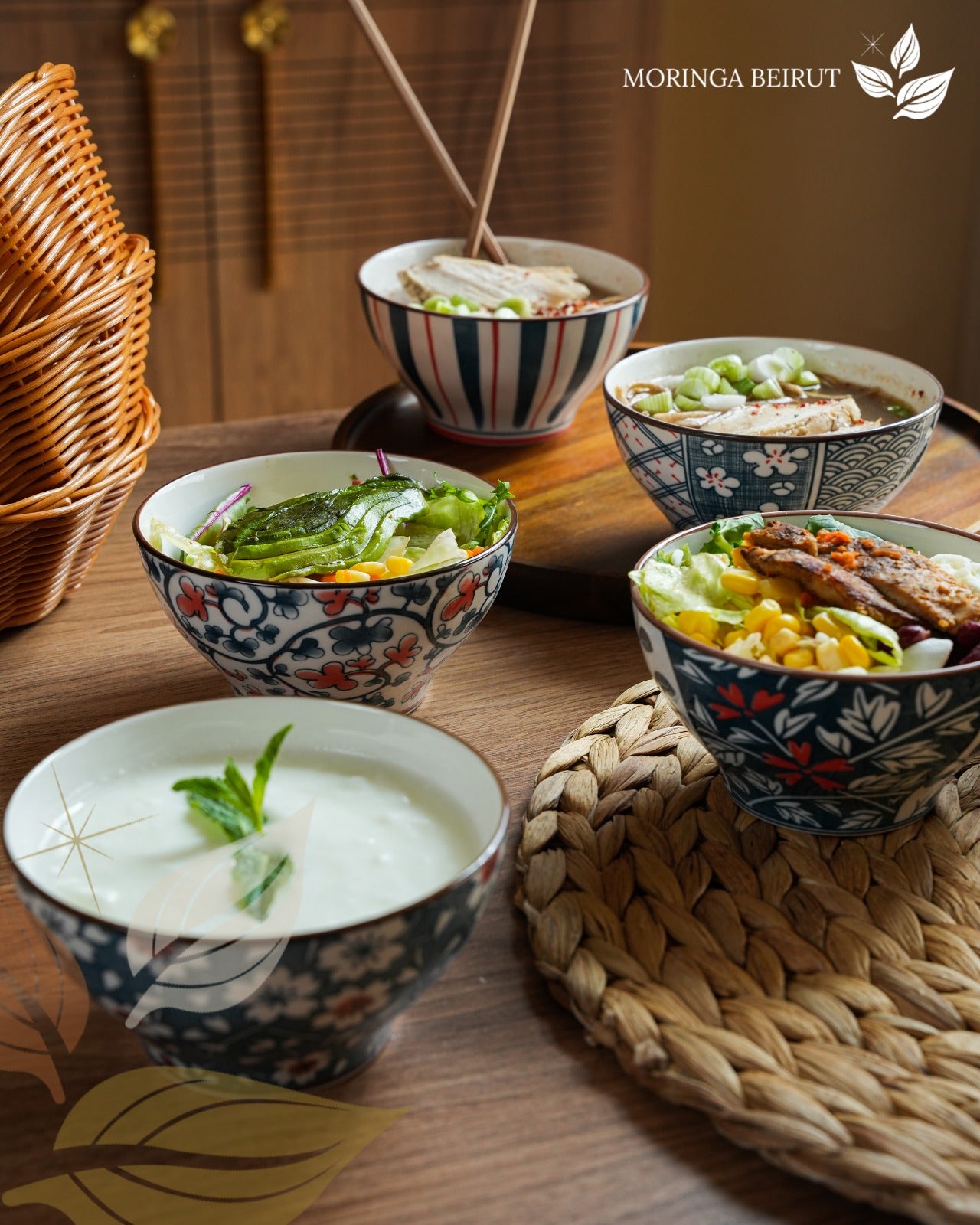 Japanese Rice Bowl Set 6 pcs