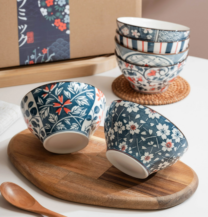 Japanese Rice Bowl Set 6 pcs